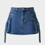 Falda Cargo denim