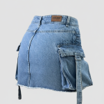 Falda Cargo denim