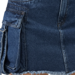 Falda Cargo denim
