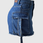 Falda Cargo denim