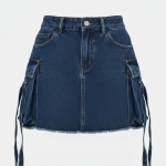 Falda Cargo denim